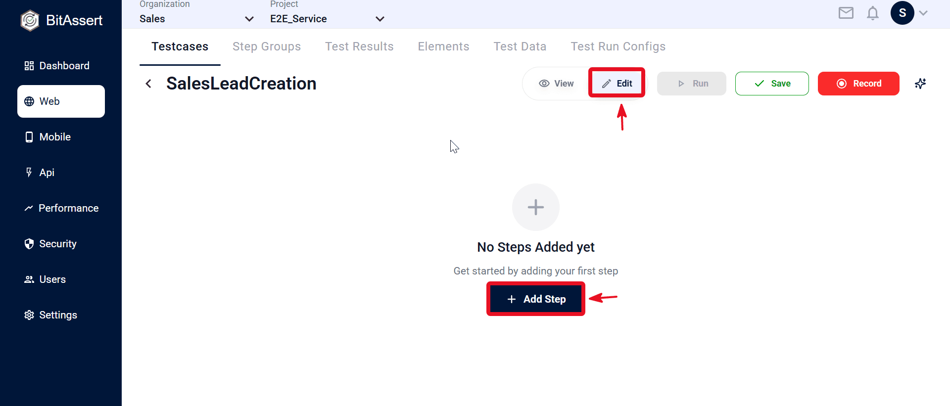 Queued test result with Cancel action