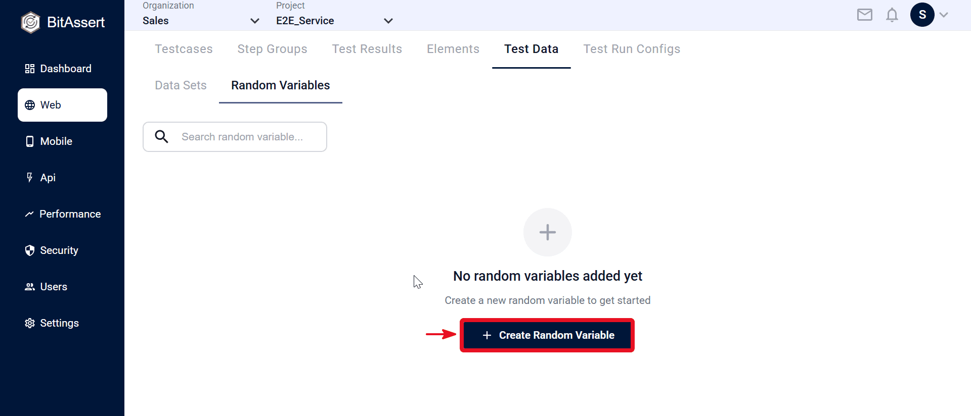 Create New Random Variable modal with Functions list, date settings, and Create button